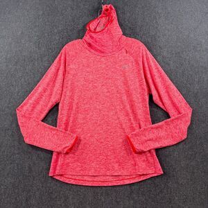 Nike Element Hoodie Women's Large Red Heathered Cowl Neck